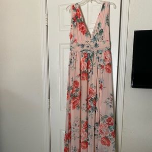 Lulus pink floral dress